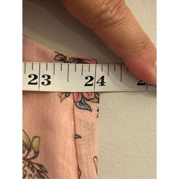 St. Tropez Ruffle Neck Sleeveless Floral Blouse XL Cottagecore - Picture 5 of 6